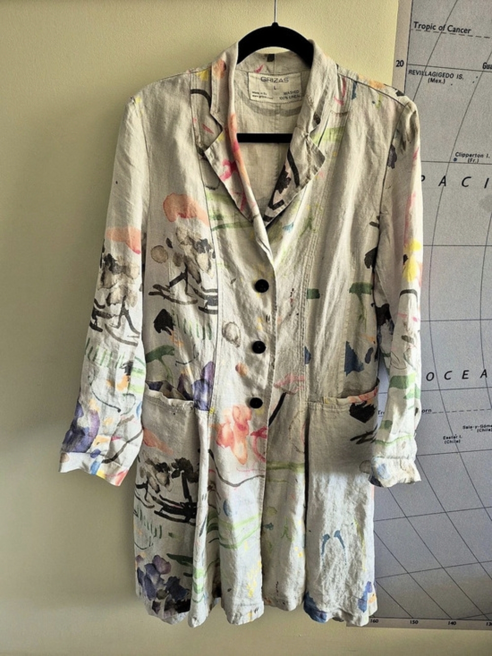 GRIZAS Abstract Long Button-up